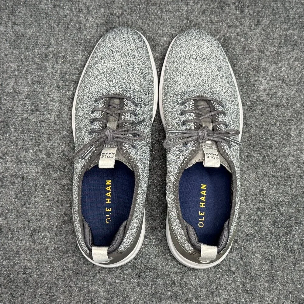Cole Haan Grand Pluss Essex Distance Knit Oxford Men Size 10.5 Nimbus Cloud Grey